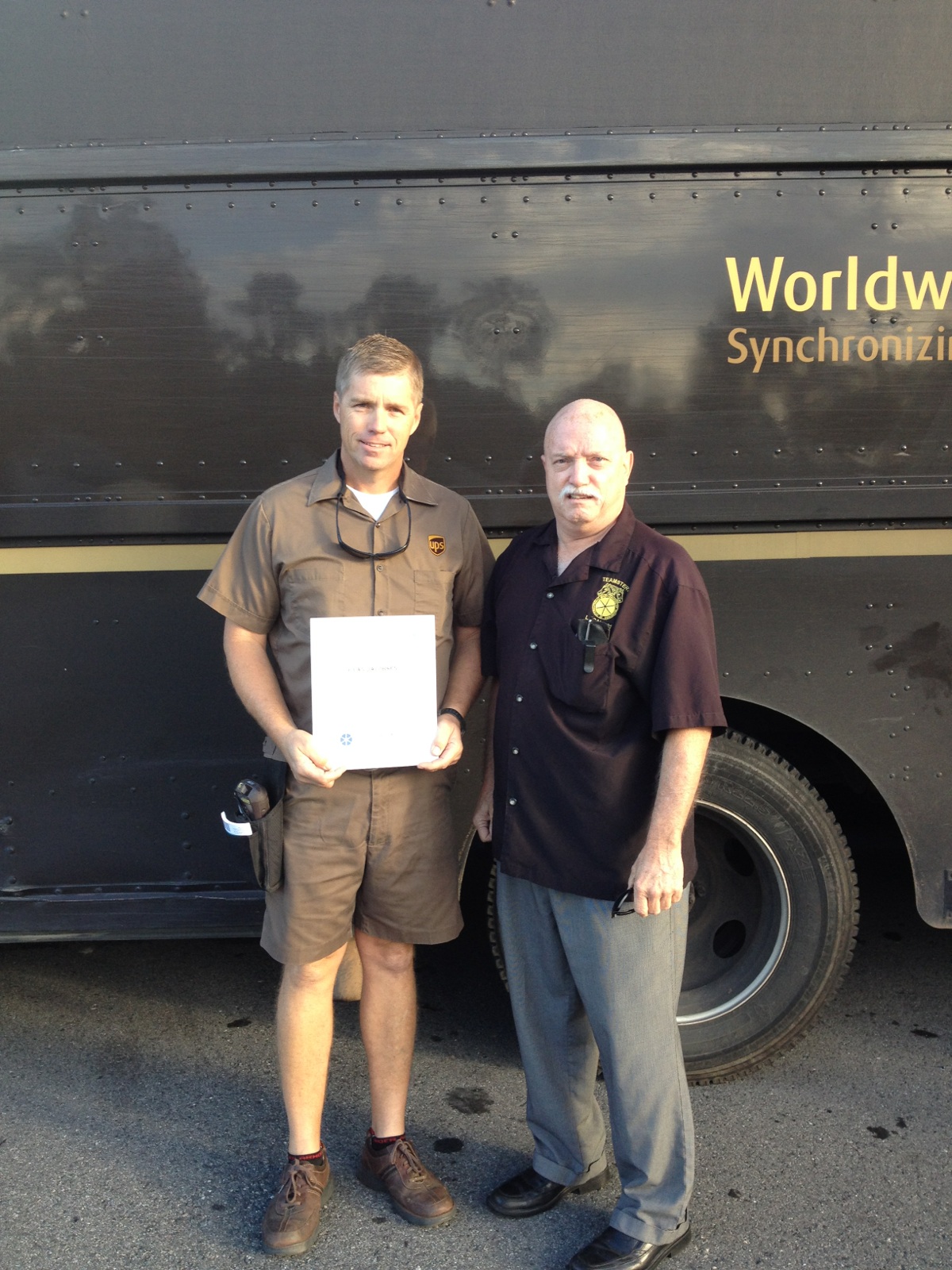Member Krist Jacobsen with Principal Officer Jim Gookins.